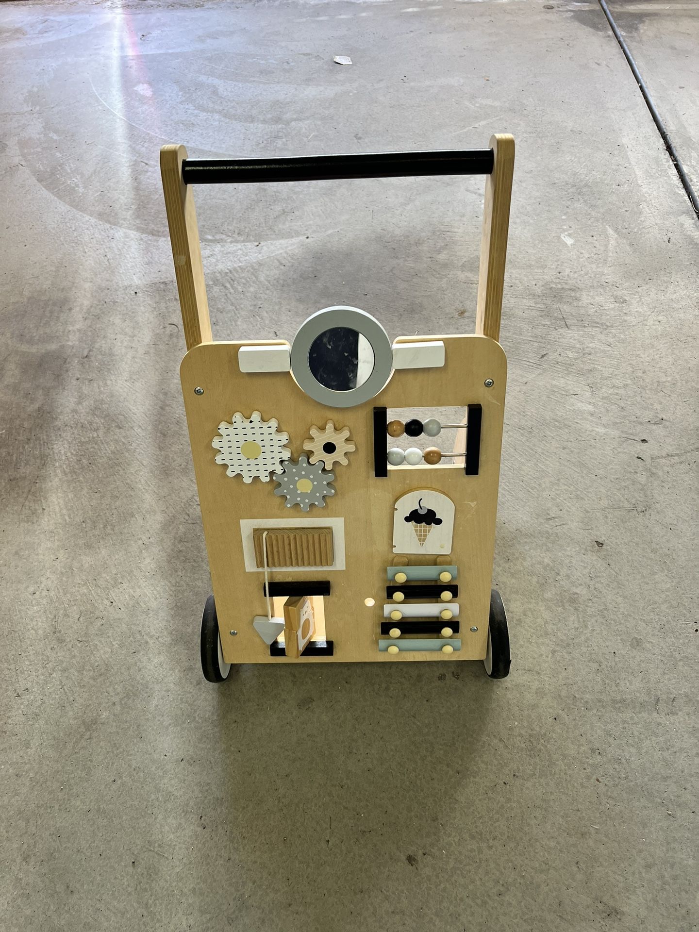 Asweets Wooden Baby Walker Push and Pull Learning Activity Walker