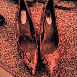 Snake Print Heels ( / ∆ \ )