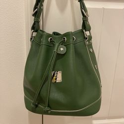MCM Bucket Leather Drawstring Bag 