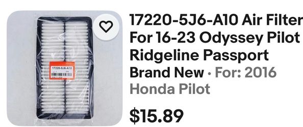 Honda oem air filter