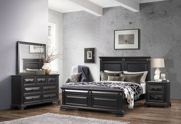 4-Piece Queen Bedroom Set – Bed, Dresser, Mirror & Nightstand | Delivery & Setup Available