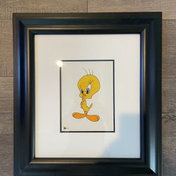 Vintage Warner Bros Tweety Bird Animation Art Cel – Framed & Ready to Hang