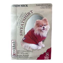 Doggiduds Dog Crew Neck Sweatshirt 100% Cotton Fleece Red Small