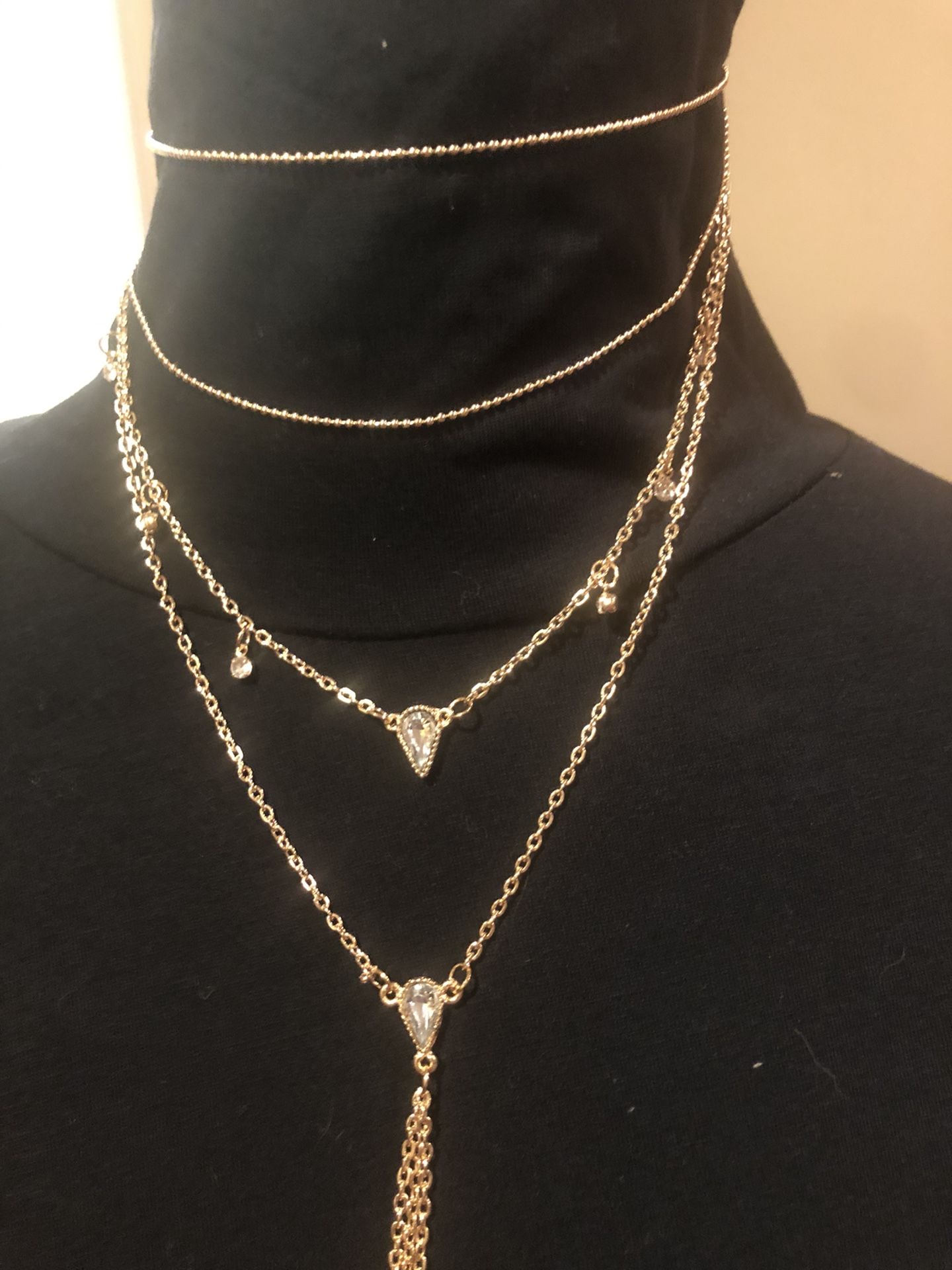 Women’s Four-Tier Gold Tone Necklace