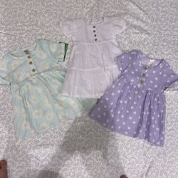 3pc Toddler Linen Dress