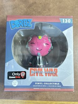 FUNKO DORBZ MARVEL CIVIL WAR GAMESTOP EXCLUSIVE VISION (BLACK SUIT) #130
