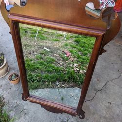 Antique Mahogany Chippendale Mirror 
