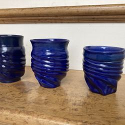 Blue Ceramic Cups Made By Me