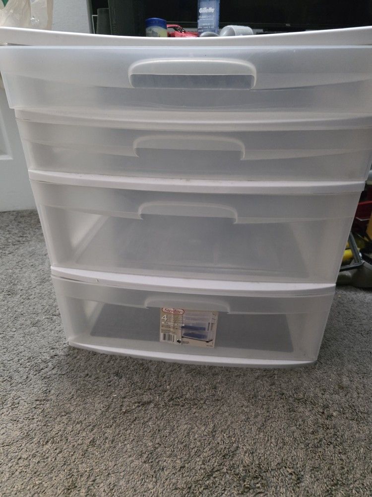 4 Drawer Plastic Storage
