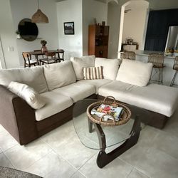 Left Arm Chaise and Coffee Table