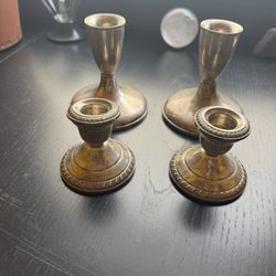Sterling Silver Candlestick Holders 
