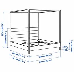 IKEA Bed Frame with The Headboard and a Costco Mattress