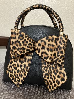 Grossi Leopard Bow Bag (Brand New) 