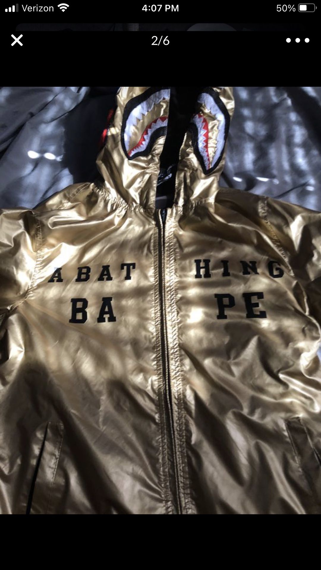 Gold/Camo Reversible Bape Jacket