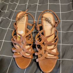 Brown Strap Wedges