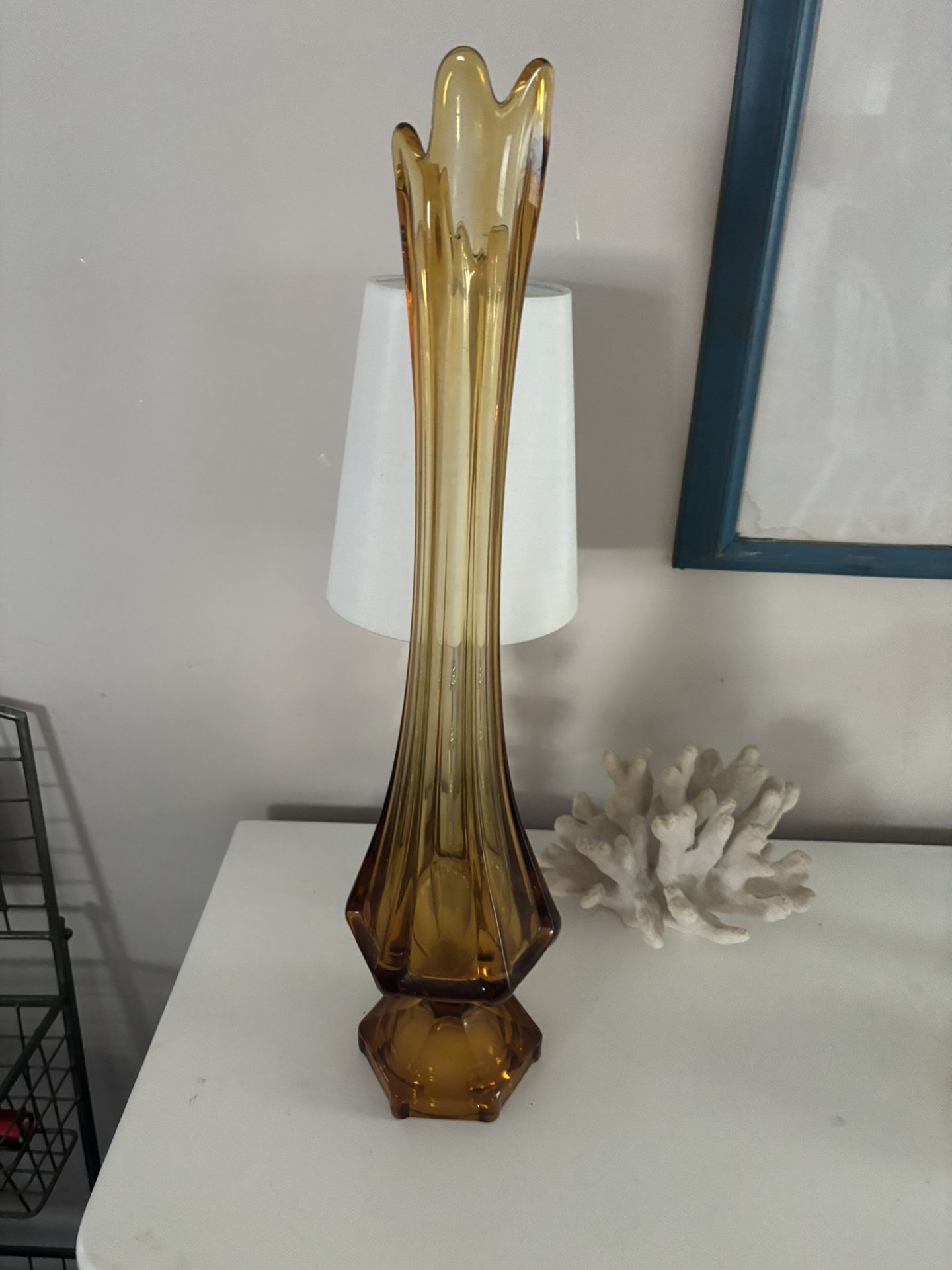 Vintage Amber Vicking Glass