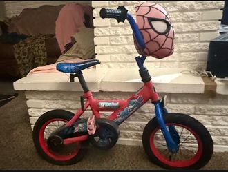 Spider-Man Kids Bicycle Red and blue Spider- Man themed kids bicycle with Bucket 16"