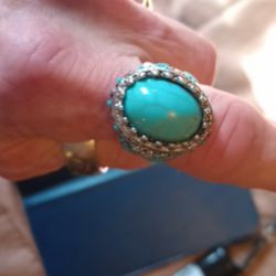 Turquoise And Silver Ring