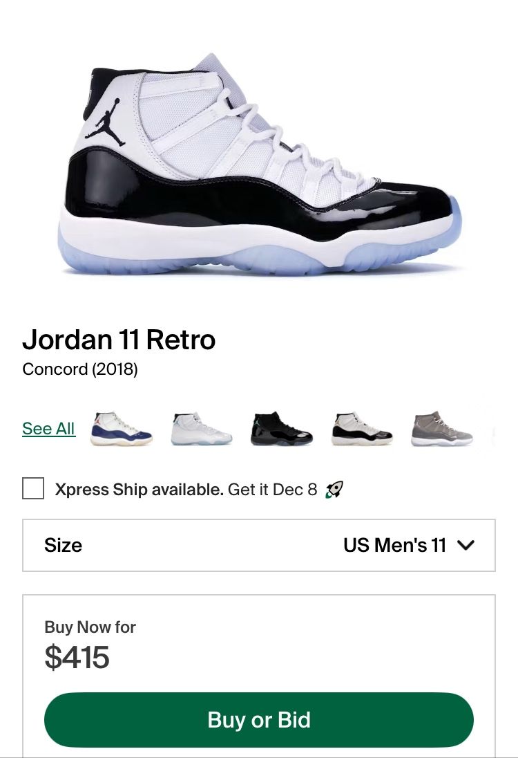 Jordan 11 Retro Concord (2018)