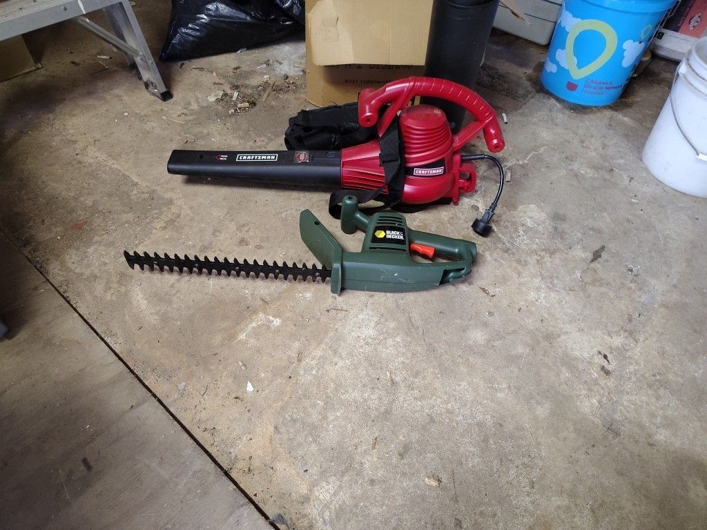 Leaf Blower and Hedge Trimmer