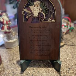 Christmas Plaque with Stand Or Hang On Wall