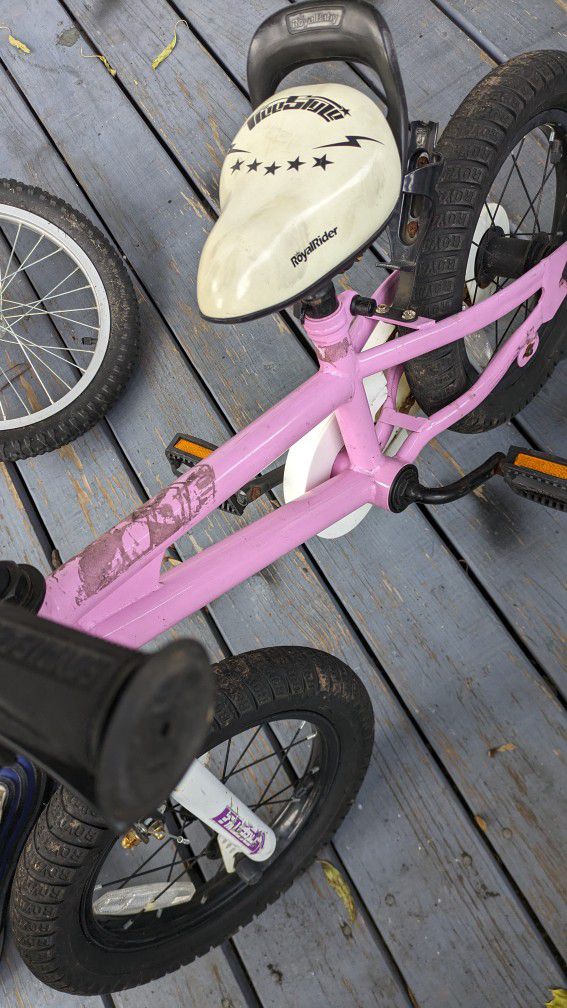 Pink kids bike Royal baby 