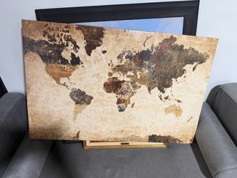 Vintage World Map Canvas Wall Art