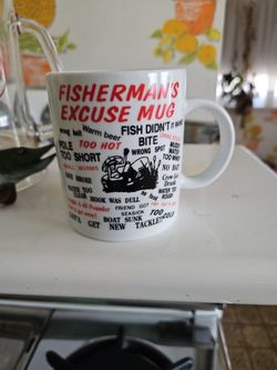 Fisherman's Excuse Mug And Lure Magnet - Great Gift 