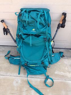 Backpack with poles