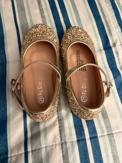 Toddler gold shoes