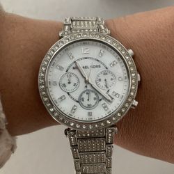 Silver ( Bling ) Michael Kors Watch 