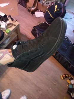 VANS SK8-hi Skate Shoe Black Monochrome US Mens15