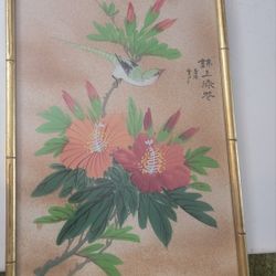 VINTAGE CHINESE SILK PAINTING 