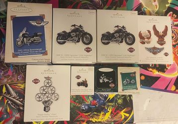 Harley Davidson hallmark Christmas tree ornaments