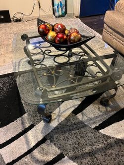 Table metal glass