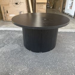 Black Round Coffee Table
