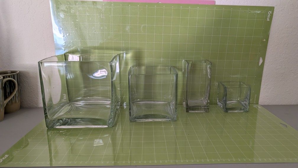 Square Floral Vases 