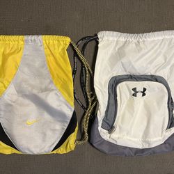 Nike and Under Armour Drawstring Bags