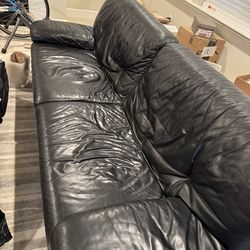 Calia leather couch-free