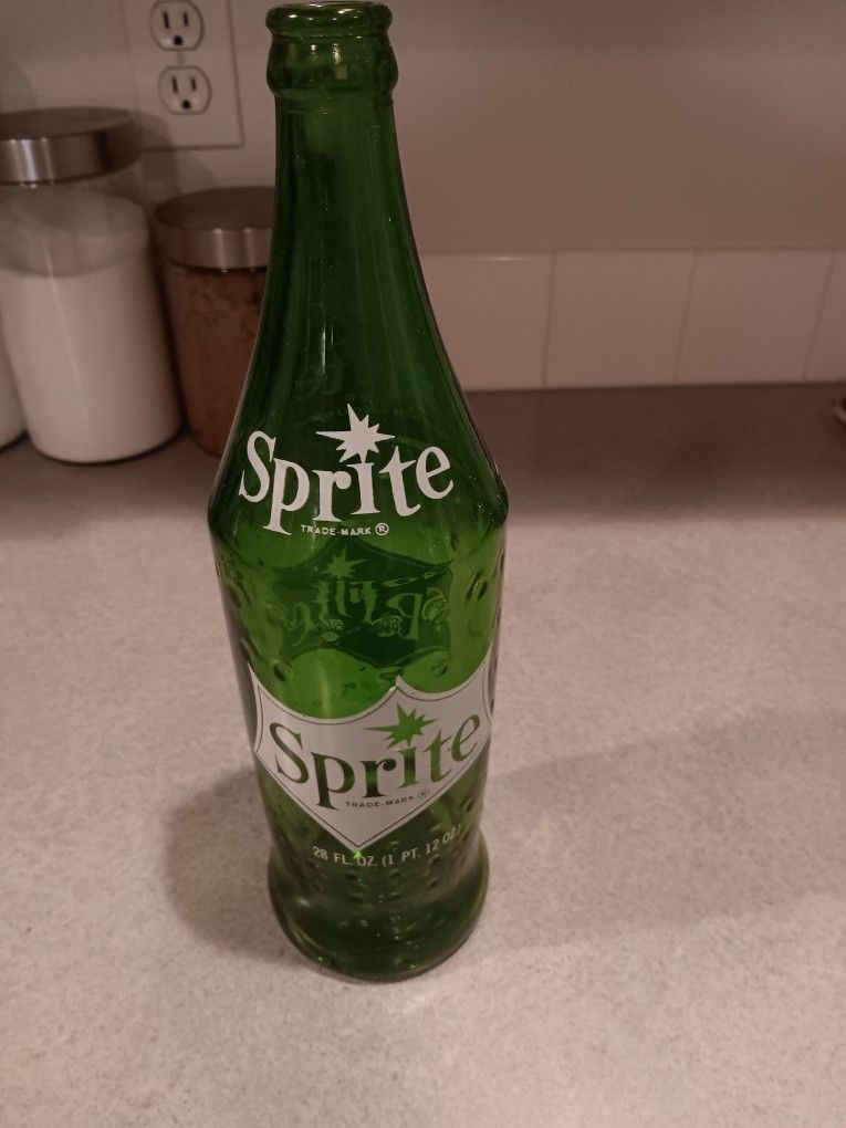 Vintage 1960's Sprite National Park Glass Bottle