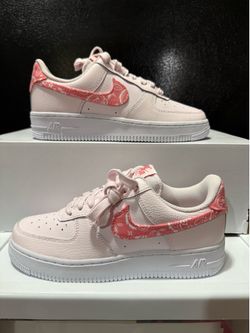 Nike Air Force 1 '07 Women's Size 7 Pearl Pink/Coral Paisley White FD1448-664