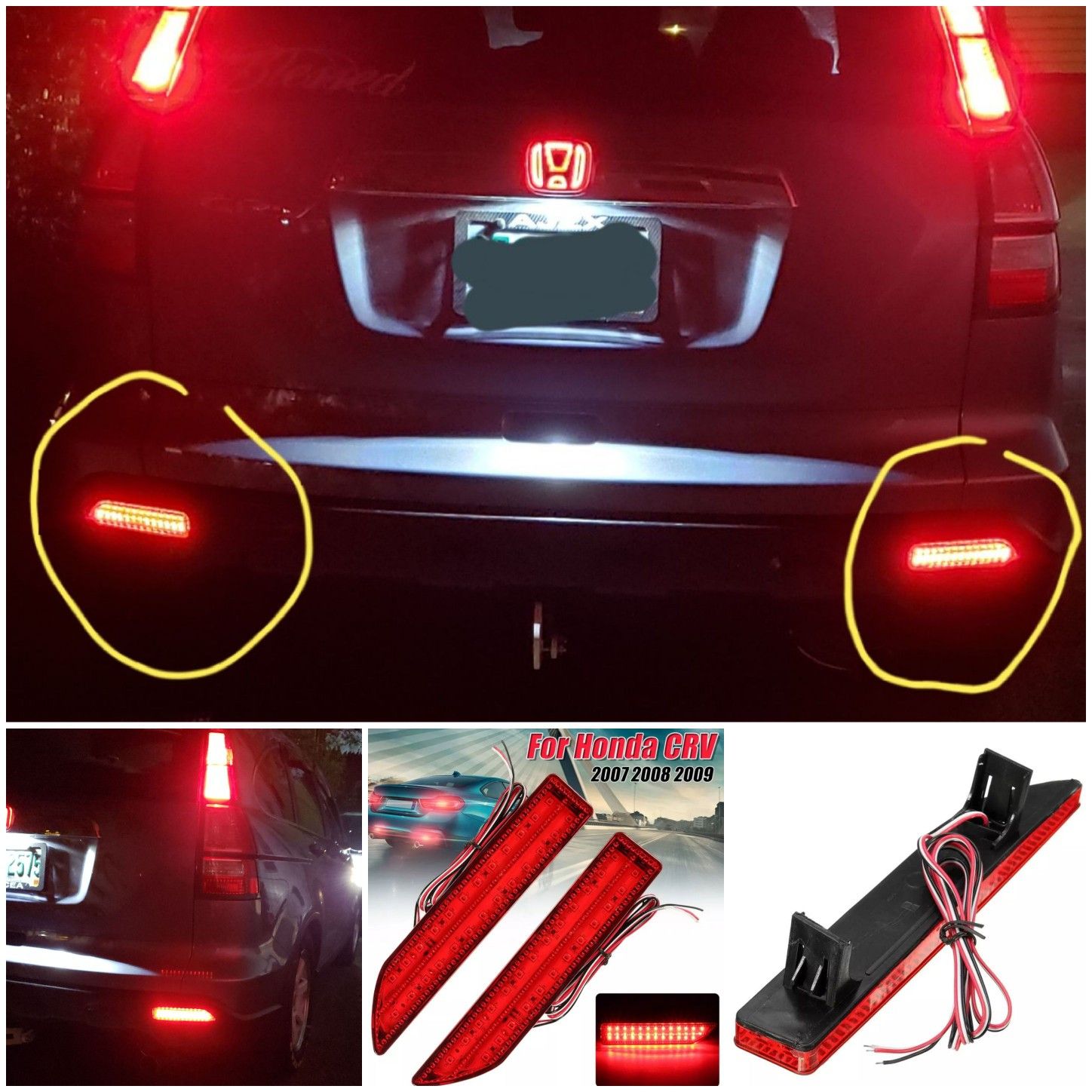 2007-2011 honda crv led bumper reflector brand new!