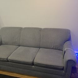 Couch W/ inflatable queen size mattress