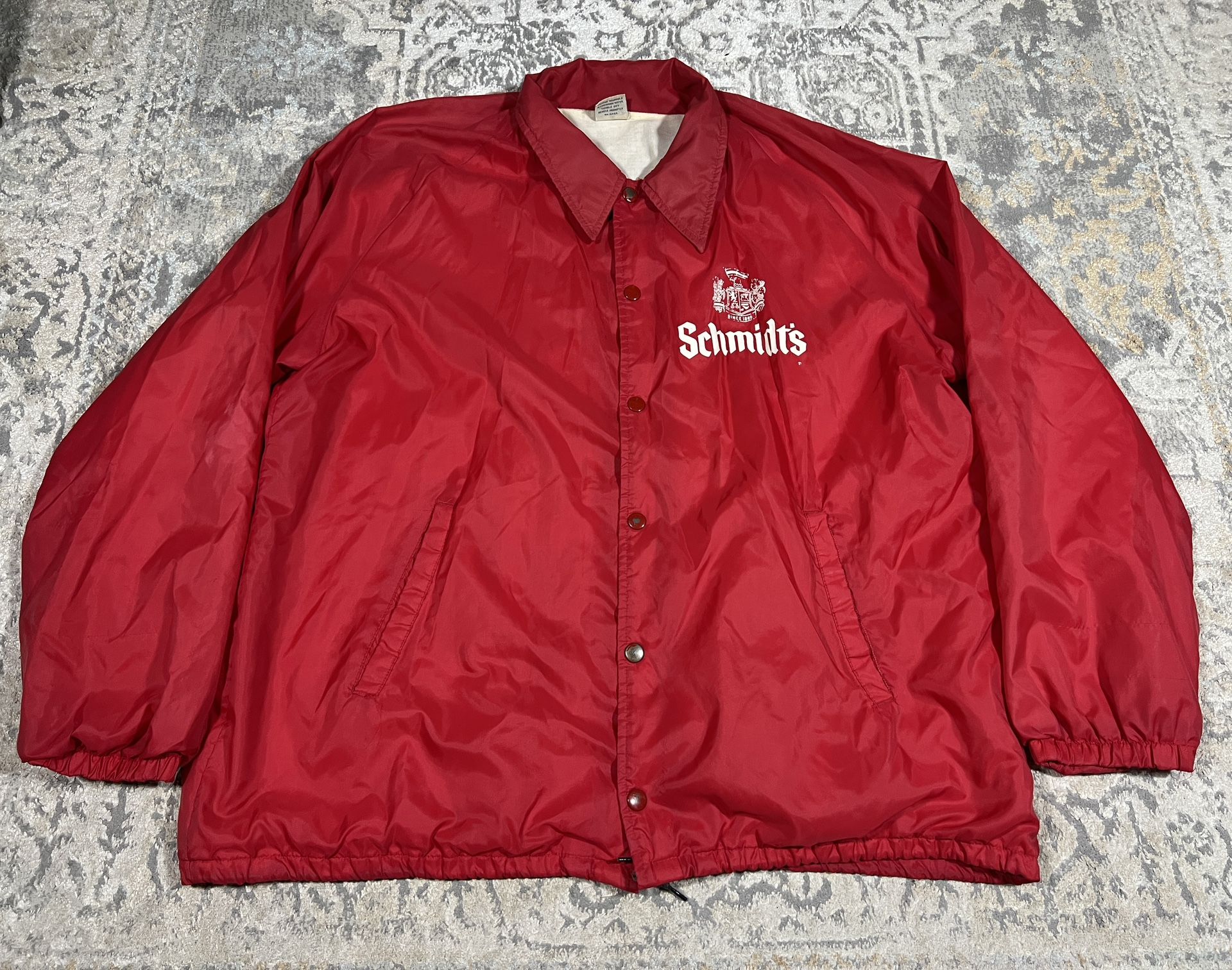 Vintage Schmidt’s red jacket sportsmaster size XL