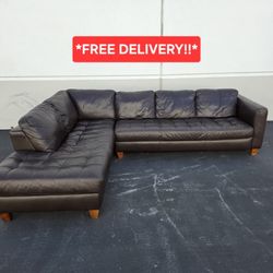 Leather L Shaped Sectional Sofa