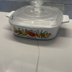 Vintage Corning Ware Spice of Life 1 Quart Casserole with Lid, Corningware L'Echalote