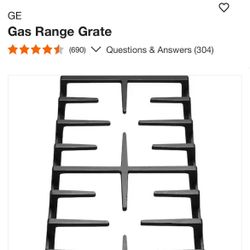 GE Gas Range Cast Iron Grate - Center