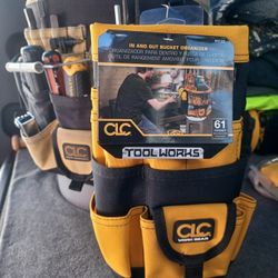 Bucket organizer, 61 pockets $,20.