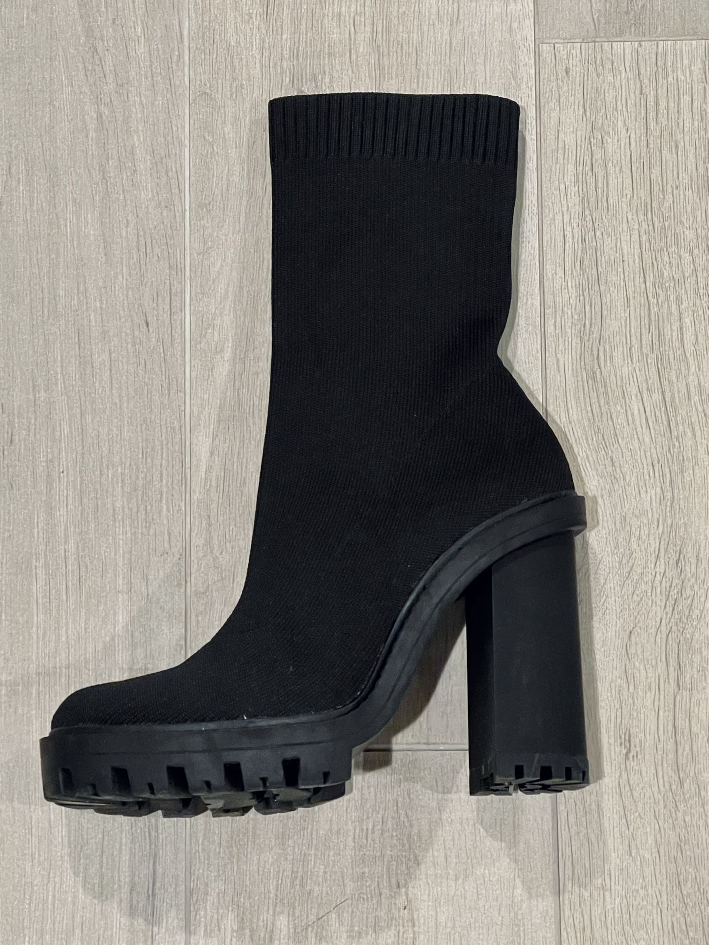 Zara Boots Booties Black High Heels