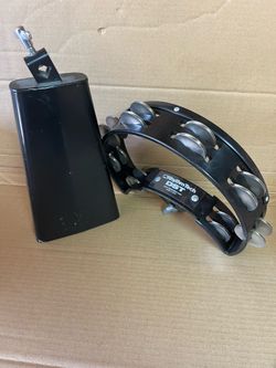 Cowbell & Tambourine For Drum Kit